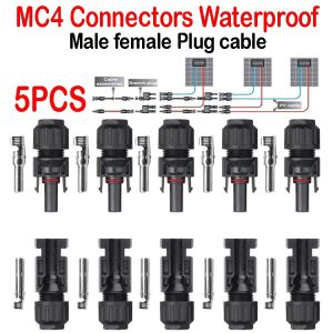 1Set/5set MC4 Connectors Waterproof Male female Plug cable Terminals for Solar Panels Dedicated Assembly