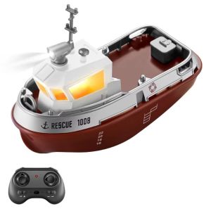 BABYBANG 1:32 Scale RC Tugboat Electric Watercraft Dual Motors Mini RC Boat Powerful Long-lasting Remote Control Ship Kids Gift