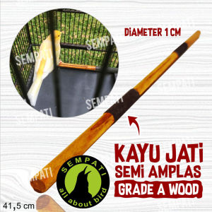 SEMPATI Tangkringan Sangkar Burung Kenari Kayu Jati D10 Merk Sempati Premium Quality TKRKNSJ