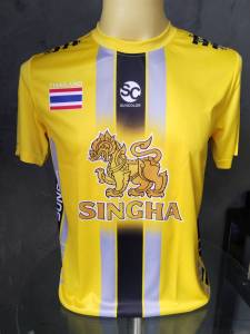 A059 เสื้อยืดคอกลม ใหม่ล่าสุด!! เสื้อกีฬาพิมพ์ลาย Suncolor (SC004-SC005 )สีเหลือง สวยสด ผ้าดี ใส่สบาย ไม่ต้องรีด