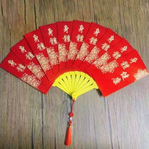GIORGIONE Traditional Fan Design Red Envelope Year of The Horse 10 Cards Childrens Money Bag Storage Bag Paper God of Wealth Red Pocket Lunar New Year Gifts