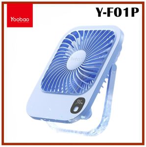 Yoobao Y-F01P Mini Hand Held Portable Rechargeable Noiseless Cooling Fan with Stand 10000mAh Easy to Carry