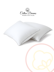 PACK OF 2 PILLOWS Cotton Dreams Premium Quality Virgin Fiber Pillows  Standard/Queen/King
