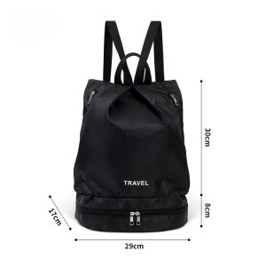 MLADEN Multifunction Travel Sports Bag Study Zip Backpack Shoe Compartment Waterproof Backpack Swimsuit Storage Bag