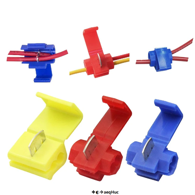 Snapped Crimp Connection ۰30pcs Wire and Cable Connectors Scotch Lock Quick Splice Snap Wire ...