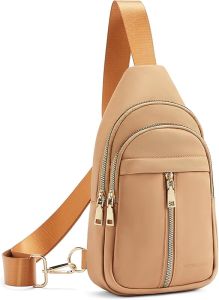 WESTBRONCO Sling Bag for Women Small Nylon Fanny Pack Lightweight Large-capacity Crossbody Bags