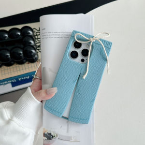 3D Fun Jeans Model Silicone Phone Case for iPhone 13 14 15 16 17 Pro Max casing Soft silicone protective cover for iPhone17Promax case