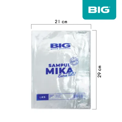 Sampul Plastik Mika Buku Tebal BIG 60 Mikron Ukuran Boxy Kwarto LKS Folio All Size Isi 20