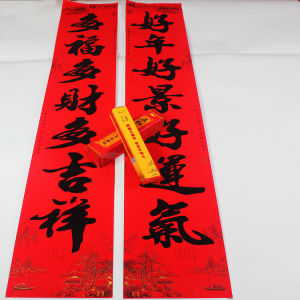 2026 Famous Calligraphy Non-Fading Spring Festival Couplets   Copperplate Paper Boxed Couplets 11 Calligraphy Couplets