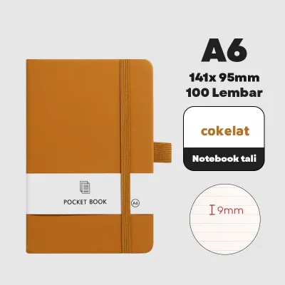 Notebook Mini A6 Buku Catatan Kecil Book Aesthetic Portable Buku Tulis Aesthetic Agenda Tali