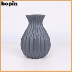 Bopin แจกันดอกไม้นอร์ดิก1ชิ้นแจกันดอกไม้พลาสติกเซรามิกเทียมตกแต่งเดสก์ท็อปของตกแต่งงานแต่งงานจัดกลางโต๊ะ