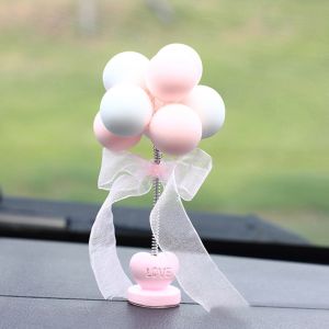 Dekorasi dashboard mobil balon ayun warna-warni
