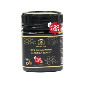 Mật ong Manuka Eco Úc nguyên chất 100% - chỉ số kháng khuẩn MGO 550+ 250gram - thực phẩm bổ dưỡng tăng sức đề kháng