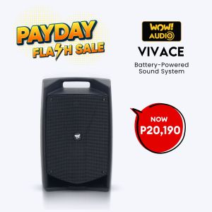 WOW! Audio VIVACE Battery Powered Portable Speaker - 400W 3-Channel Mixer Bluetooth Multimedia Plug and play instruments