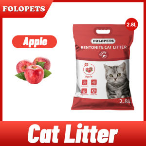 FOLOPETS Natural Biodegradable Bentonite Cat Litter 2.8L - Hypoallergenic Odor Eliminator Fast-Clumping Dust-Free