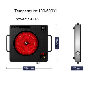 Electric Stove Original Electric Ceramic Cooker Cooktop Induction Cooker Stove inverter( Upgraded ) Electric Cooker Portable Ceramic Glass Plate with LED Display Electric Hob Portable Sensor Touch Control Infrared heating Timer 2200W infrared electric