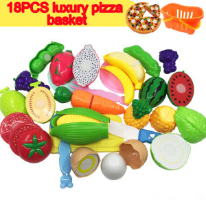 Cutting Fruit Vegetable Model Kids Toys Safe Plastic Food Toy Set Cut Fruit Vegetable  Pretend Play Kitchen Educational Girls Toys  Made Of Environment-Friendly Plastic Safe Non Toxic