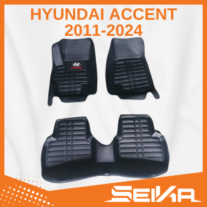 Hyundai Accent Diamond Deep Dish car mat 2011-2018 Hyundai Car Accessories Hyundai Accent Car Accessories Interior car accessories Leather and Rubber Matting with Anti Slip All weather OEM car matting for Hyundai Accent