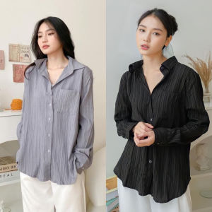 DEEPA Luna Shirt - Kemeja Wanita Basic Lady Crush Oversize - Kemeja Polos Baby Crush Jumbo - Baju Atasan Kemeja Viral Anti Kusut