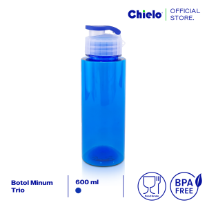Chielo Botol Minum Premium Plastik 600 ML Trio Water Bottle BPA Free