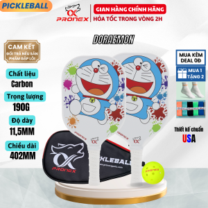 [Pronex] Vợt Pickleball DORAEMON 11.5mm Cho Trẻ Em Người Mới Chơi Sợi Carbon Tay cầm thoải mái di động Chống trượt chống lực đánh bóng cực nhẹ phù hợp cho người mới tập chơi