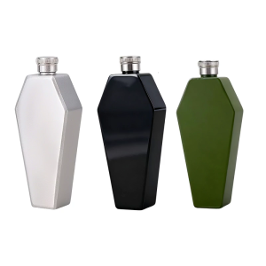 ขวดเก็บเหล้าดีไซน์ร่วมสมัย6ด้านเครื่องล้างจานปลอดภัยโครงสร้างเหล็กไม่เป็นสนิมสำหรับผับแคมป์ปิ้งกิจกรรมกีฬา