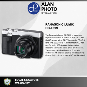 Panasonic TZ99/ZS99 Digital Camera [Black/Silver] | Panasonic Singapore Warranty [free 64GB SD CARD]