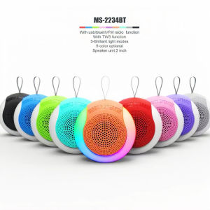 PROMO COD Speaker Bluetooth RGB MS-2234BT Portable Mini Full Bass Syereo HiFi Sound