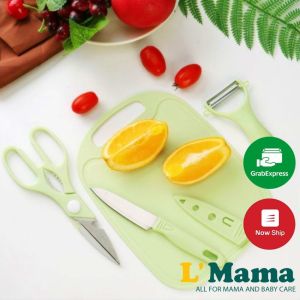 Bộ Dao Thớt Chế Biến Đồ Ăn Dặm Cho Bé Bộ Chế Biến 4 Món Tiện Lợi