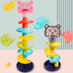 7 Layer Rolling Building Block Track Ball Drop and Roll Swirling Tower for Baby Toddler Development Educational Toys TOY