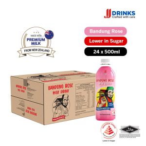 JJ Bandung Rose Milk Drink 500ml x 24bottle