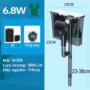 Lọc thác váng xoay bể cá JINGYE - Máy lọc treo hồ cá thuỷ sinh (Bảo hành 1 đổi 1)