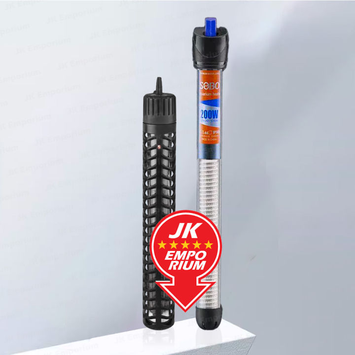 Sobo Aquarium Glass Heater Temperature Control Adjust Suhu HS100 HS