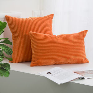 Corduroy Strip Cushion Cover 55x55cm 60x60cm Soft Solid Multi color Throw Pillow Case For Living Rooom Sofa Home Decoration