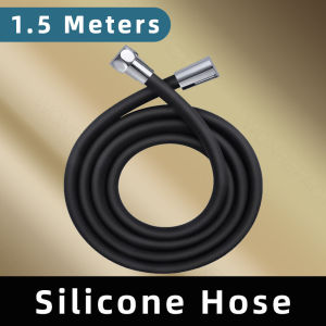 SG Black Silicone Bidet Spray Set - Bathroom 2M Shower Toilet Water Sprayer Head Hose Kit Hanging Holder