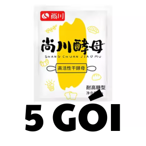 [10 gói] men nở hoạt tính cao bánh bao bánh mì đa năng 5g