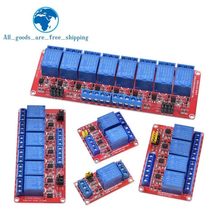 โมดูลรีเลย์ 1 2 4 6 8 ช่อง 5V 12V รีเลย์โมดูลบอร์ด Shield พร้อม ...