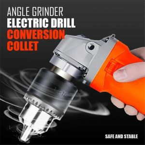 For 4" Electric Angle Grinder 10mm Chunk Holder Power Drill Convert Adapter Woodworking Tool Accessories