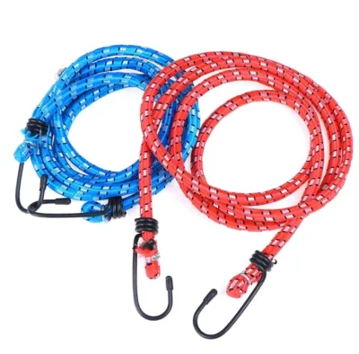 Bungee Cord Strap With Hook Elastic Rope for Motorcycle Bicycle Luggage [Random Color]