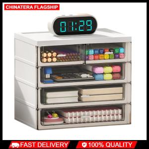 Stackable 4 Level Desk Organizer with 5 Drawers for Office Desk Storage and Organization in Modern Design