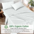 Bộ ga trải giường SLEEP MANTRA 100% ORGANIC COTTON hữu cơ chất vải percale mềm mại mát mẻ thoáng khí của Mỹ. 