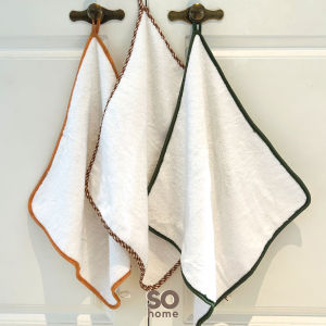 So Home Lap Tangan Handuk Putih Tebal 38 x 38 cm Serbet Tangan Gantung White