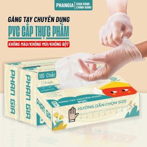 [CHÍNH HÃNG] 300 Chiếc Găng Tay PVC Trong Suốt  Bao Tay Trắng Trong Siêu Dai Siêu Bền - Size S M L - Chống Nước Chống Rách - An Toàn Cho Da - Dùng Cho Thực Phẩm Spa Phun Xăm Thẩm Mỹ