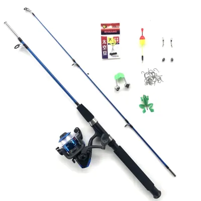Bộ cần câu 2 khúc đặc đen Shimano và máy YF200 Đồ Câu Việt Bắc kèm phụ kiện đầy đủ