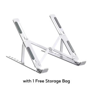 🇸🇬 Ready Stock Aluminum Laptop Stand – Portable Foldable Lightweight & Adjustable Holder for Laptops/Tablets