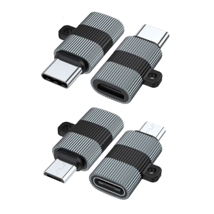 Short USB C to USB Adapters USB Type C Female to MicroUSB Male Adapters Connectors Charger Adapters for Phone Laptops