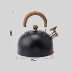 2.5L Texture Whistling Kettle Wooden Handle Stainless Steel For Induction Cooker Gas Stove