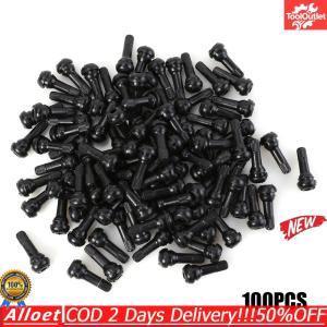 [ToolOutlet]100pcs TR-413 Tubeless Valve Stems - Snap In Black Rubber for Automotive Engine Cooling and Climate Control Applications