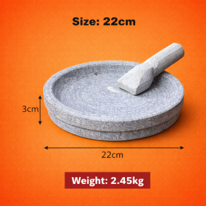 Natural Lava Stone Mortar & Pestle/Cobek Batu Lava