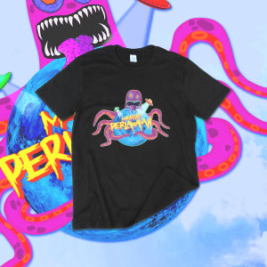 Baju Kaos octopus Katun Combads 30s T Shirt Metal Tangan Pendek Restrong